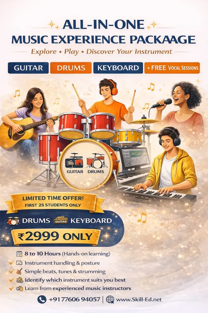 Music+Vocal Bundle: Drums, Guitar, Keyboard (Sattva, Prestige)