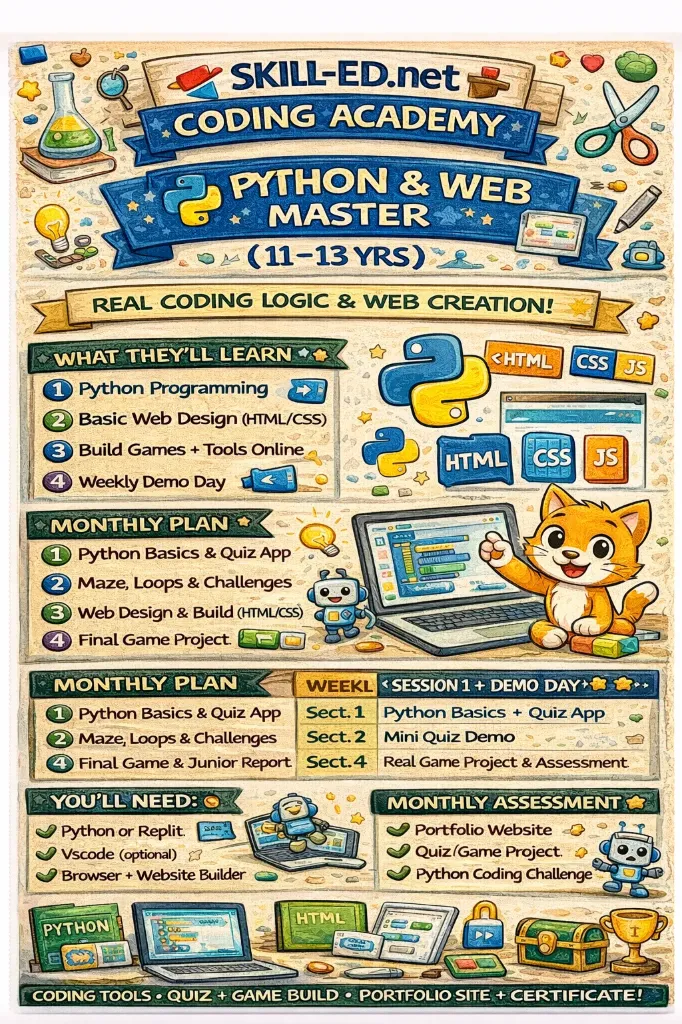 SMART PROGRAMMERS (11–13 yrs)_Monthly Subscription (Coding)